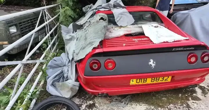 Nella vecchia tenuta abbandonata emergono dei gioielli: anche una Ferrari