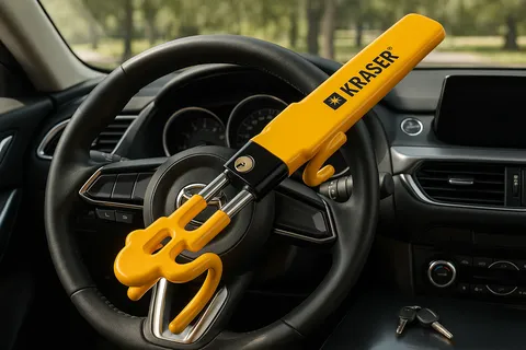 Antifurto Auto KRASER KR835 - Bloccasterzo Regolabile Per Auto, Camion E Furgoni