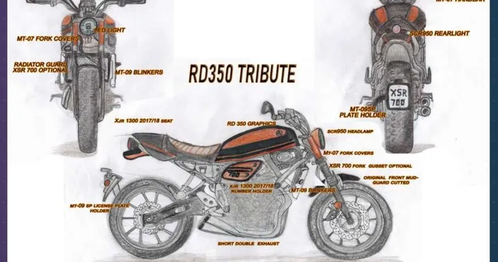 Il progetto RD350 Tribute vince il contest Yamaha Back to the Drawing Board
