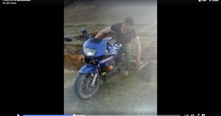 Honda CBR 600 prestata all'uso agricolo [Video]