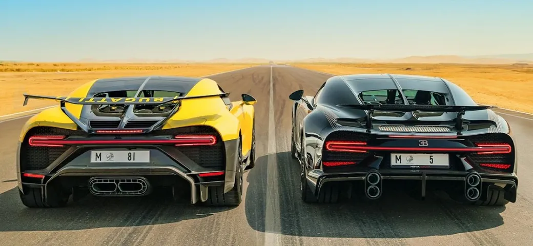 Bugatti Chiron Drag Race: Super Sport e Pur Sport confronto mozzafiato