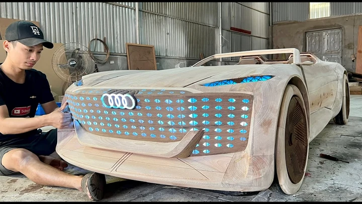 La Audi Skysphere rinasce in legno