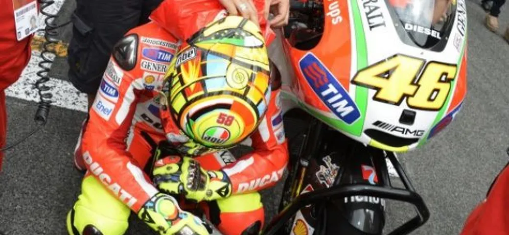 Valentino Rossi sulla Ducati: 