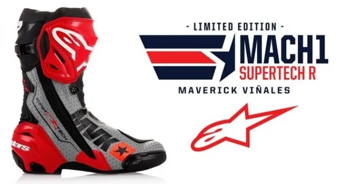 Alpinestars: stivali "Mach 1" Supertech R - Replica Vinales 2017