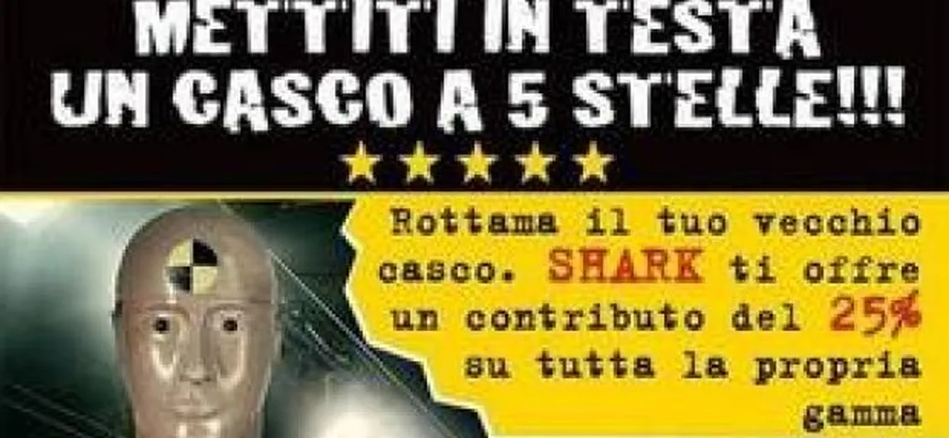 Caschi Shark: un offerta a 5 stelle per i venti anni di attività