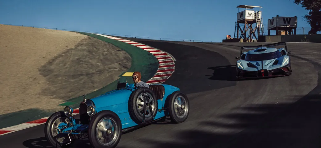 Bugatti Type 35 e Bolide: incontro sulla pista di Laguna Seca