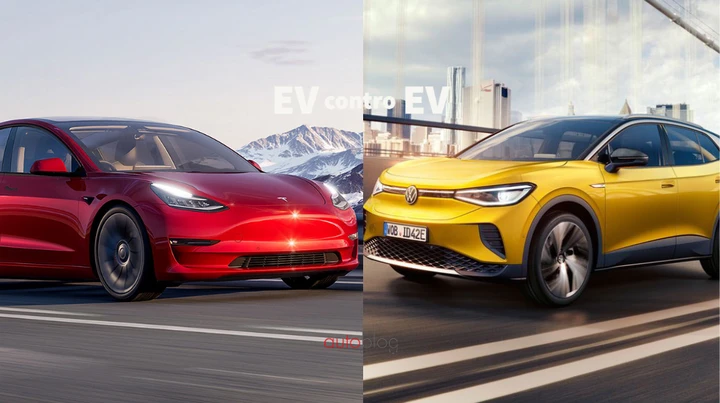 EV contro EV: Volkswagen ID.4 vs Tesla Model 3