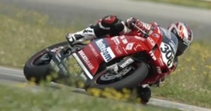 Marchetti con la Ducati 1098 a Daytona