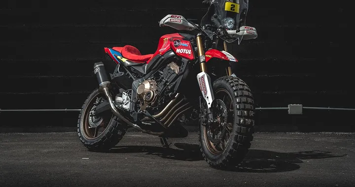 Honda CB650 R Wingmotor: la quattro cilindri da rally raid