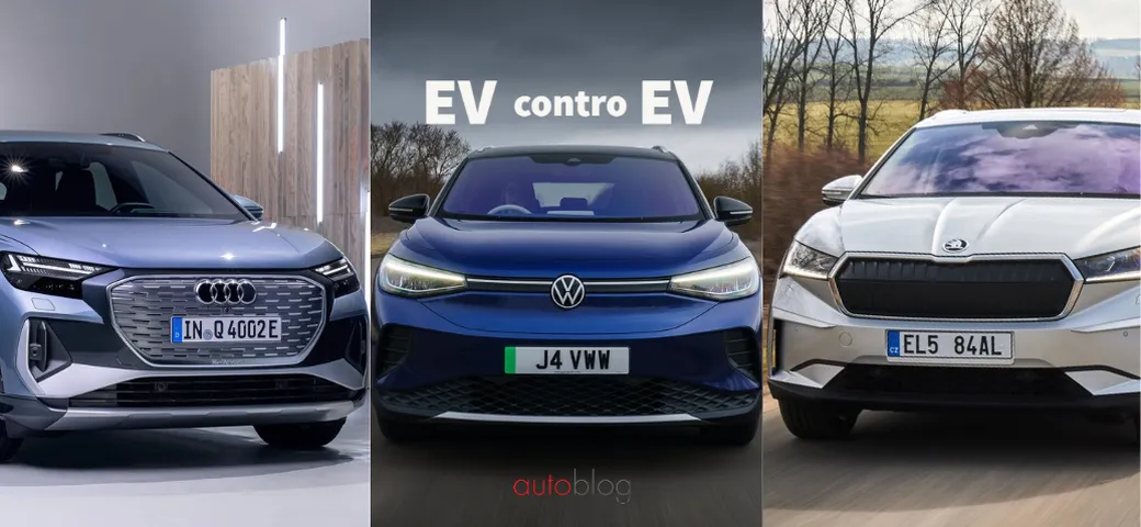 EV contro EV: VW ID.4 vs Skoda Enyaq iV vs Audi Q4 e-tron
