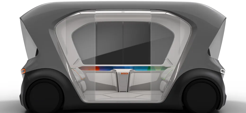Guida autonoma: Bosch presenta lo shuttle del futuro, elettrico e autonomo