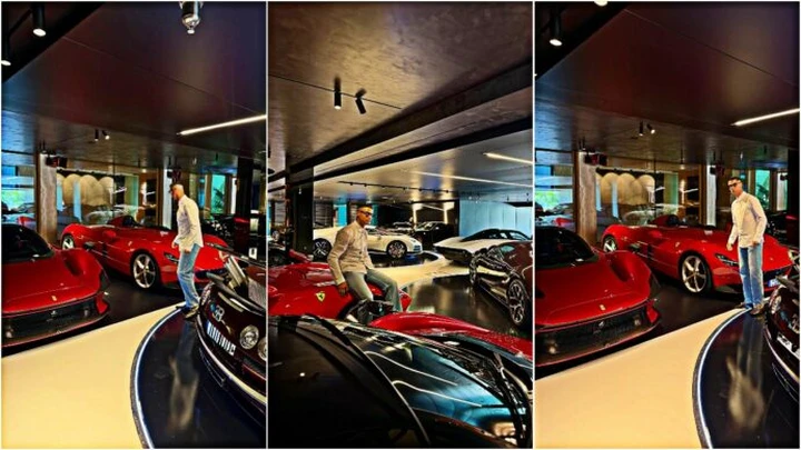 CR7 apre il garage personale, dentro Bugatti, Ferrari e 40 auto da collezione uniche