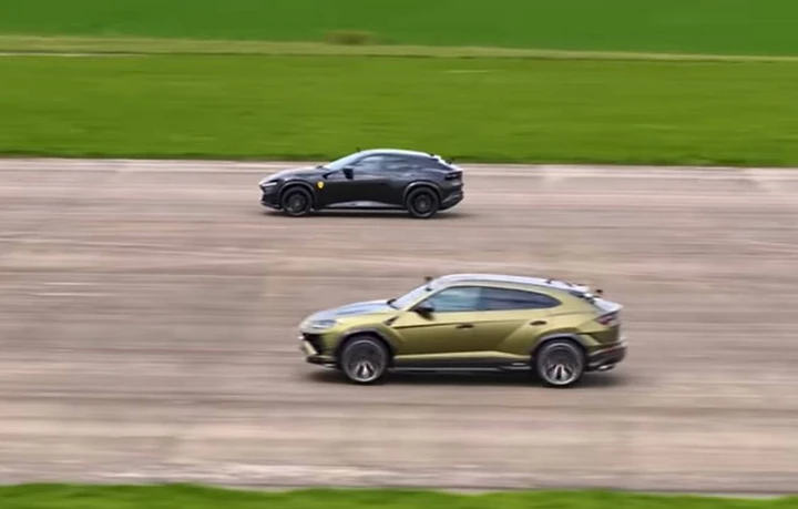Lamborghini Urus Performante vs Ferrari Purosangue nella drag race | Video