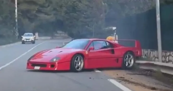 Incidente per la Ferrari F40 di Lando Norris: non era lui alla guida