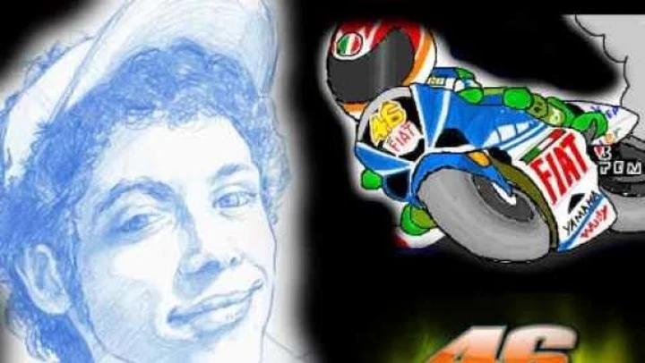 Le caricature di Valentino Rossi