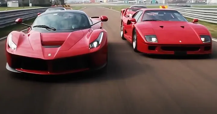 F40, F50, Enzo e LaFerrari a Fiorano [Video]