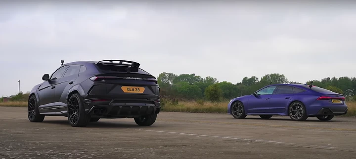Lamborghini Urus vs Audi RS7 Performance: la sfida sul quarto di miglio