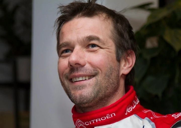Sébastien Loeb in pista con la Moto2 di Louis Rossi