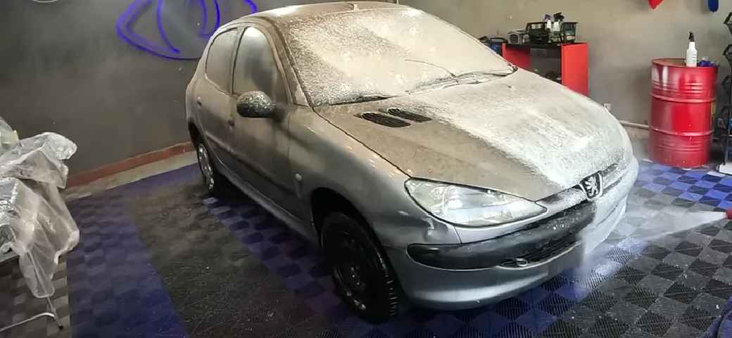 Dopo 10 anni di abbandono, Peugeot 206 viene finalmente lavata [VIDEO]