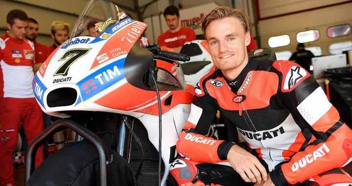 Chaz Davies prova la Ducati Desmosedici al Mugello
