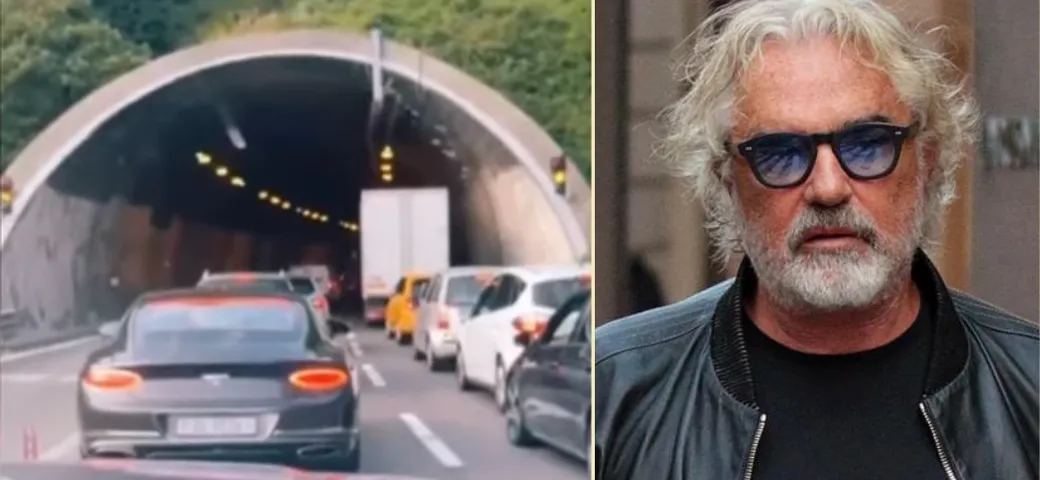 Briatore imbottigliato in autostrada: «Non dovremmo pagare il ticket»