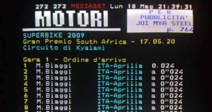 Foto del giorno: Tilt per il Televideo di Mediaset
