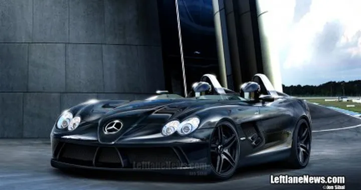 Mercedes Slr Speedster: cattiva in abito nero