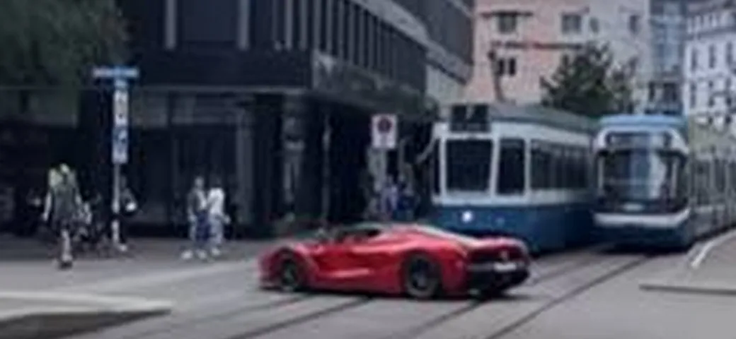 Una Ferrari LaFerrari evita di un soffio il crash con il tram | Video
