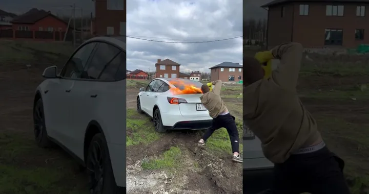 Distrugge una Tesla Model X: vandalismo o provocazione?