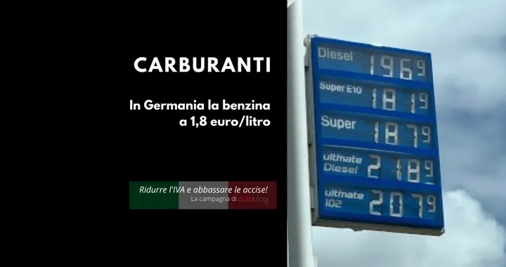 Prezzo carburanti, in Germania benzina a 1,8 euro/l: l’Italia cosa fa?