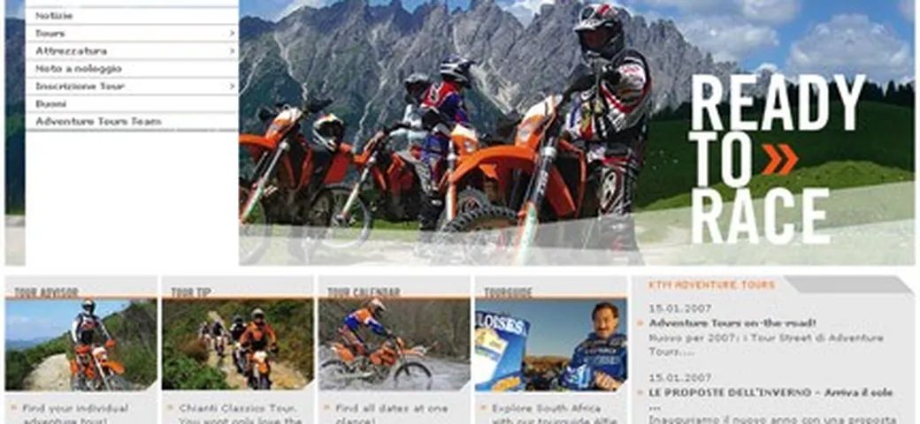 Online il nuovo sito di KTM Adventure Tour