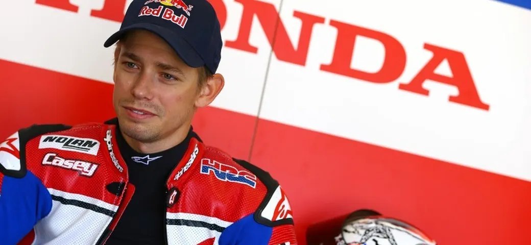 Casey Stoner in pista a Barcellona con la Honda RC213V-S