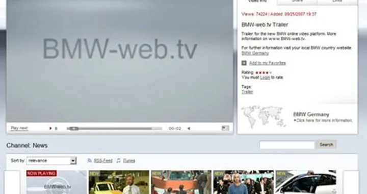 Bmw lancia la propria web tv!