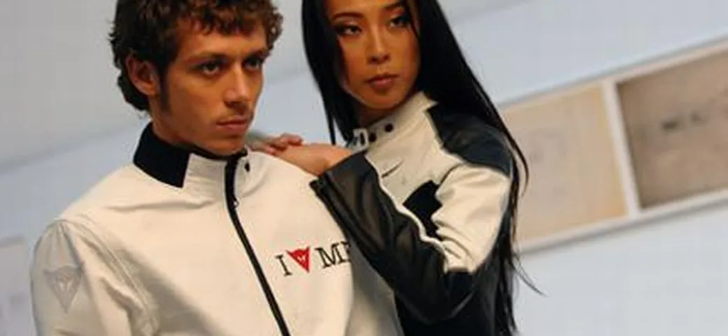 Valentino Rossi con Dainese al Mart di Rovereto