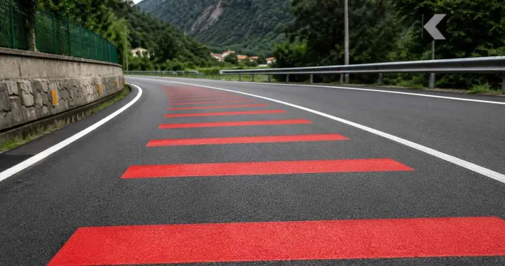 Striscia rossa in mezzo alla strada, attenzione: ecco cosa significa