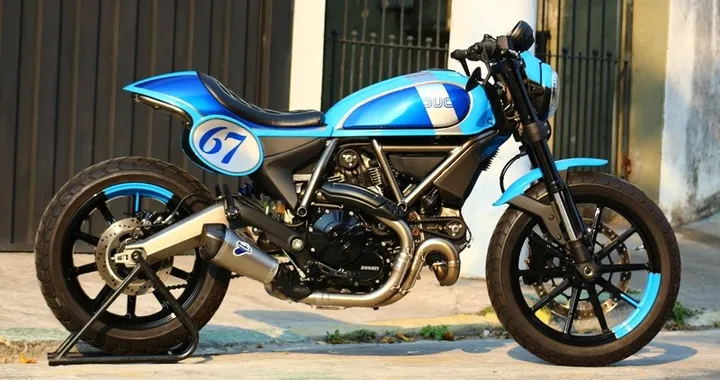 Ducati Scrambler "Baby Blue" by SR Corse