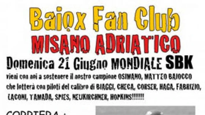 Al Mondiale Superbike di Misano con il Baiox Fan Club