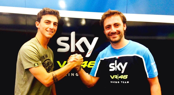 Bagnaia in Moto2 nel 2017 con Sky Racing VR46