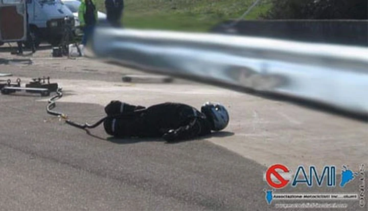Test nuovi guard-rail, immagini da Lione