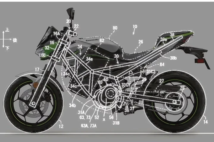 Kawasaki brevetta chassis modulare per motociclette elettriche