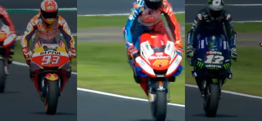 Marquez, Zarco e Vinales: sfida a suon di stoppie (Video)