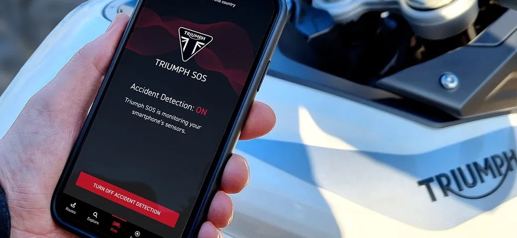 Triumph SOS, l'App che chiama i soccorsi in caso di incidente