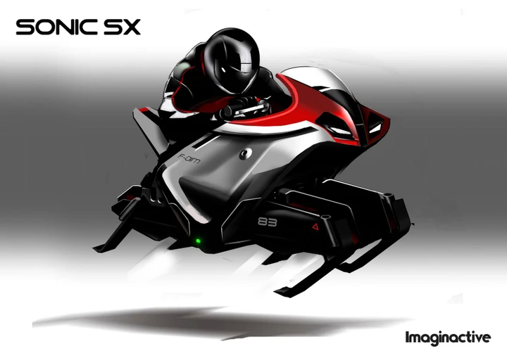 Sonic SX: la moto-jet volante di Imaginactive