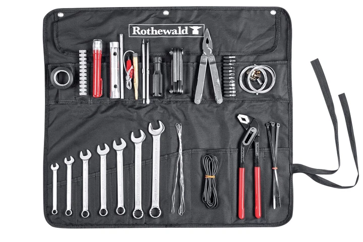 Kit attrezzi di viaggio per moto a firma Rothewald