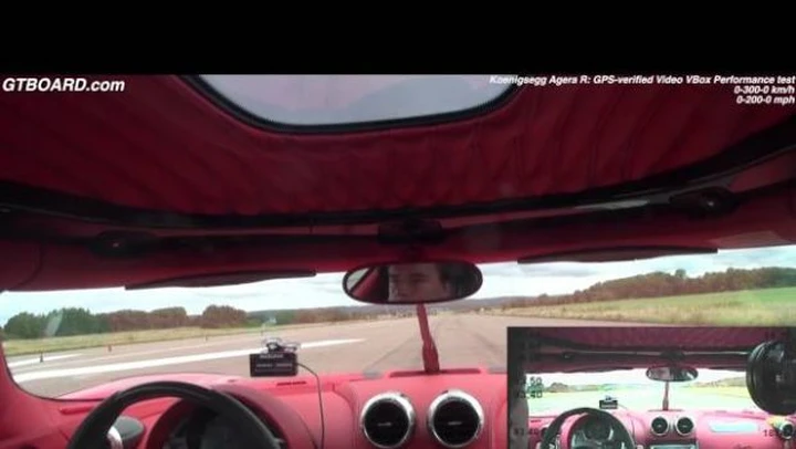 Video: lo 0-300-0 km/h della Koenigsegg Agera R