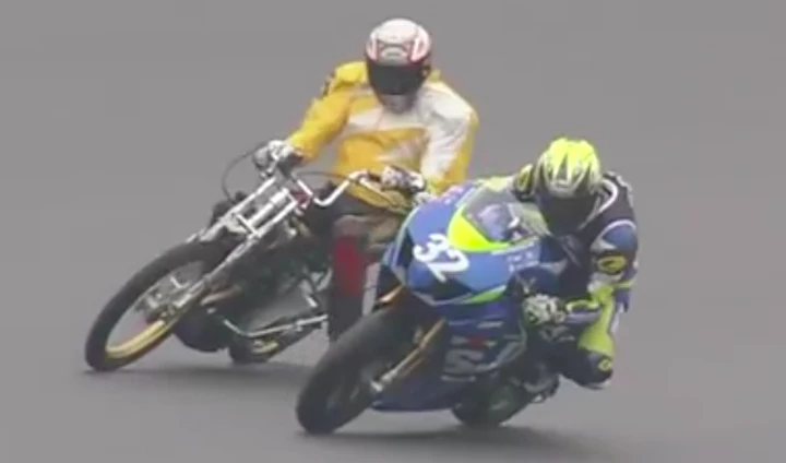 Flat Track batte Suzuki GSX-R sull'ovale [Video]