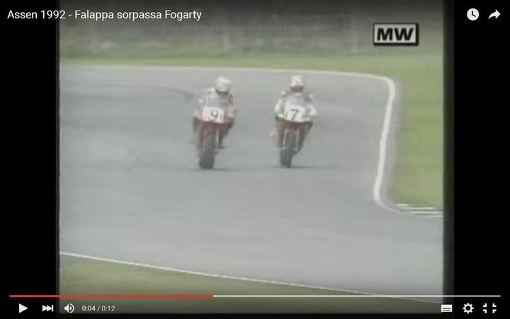 Sorpassi epici: Falappa su Fogarty ad Assen 1992 [Video]