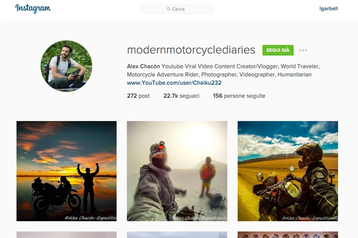 Gli account Instagram da seguire: @modernmotorcyclediaries