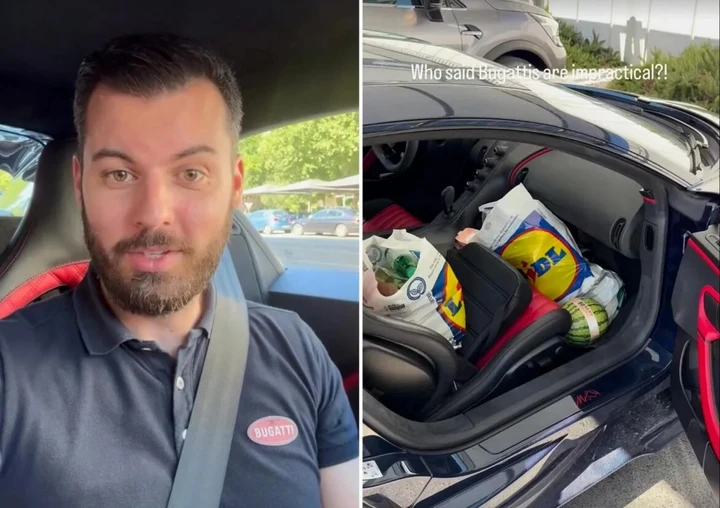 Mate Rimac porta la sua Bugatti Chiron da 4 milioni al supermercato