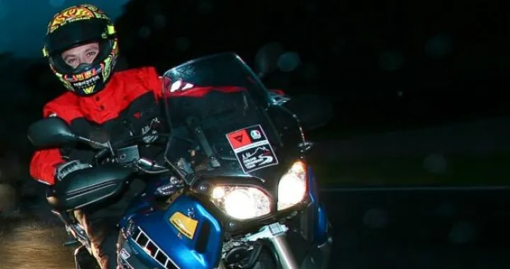 Valentino Rossi in sella alla Yamaha Super Ténéré 1200